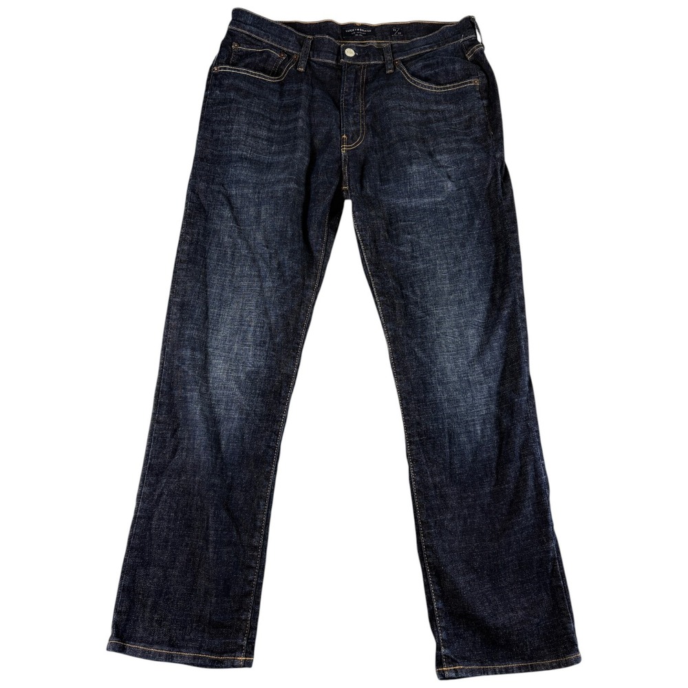 Lucky Brand Jeans Mens 32x30 Dark Wash Straight Premium Heritage Street Grunge